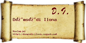 Dömsödi Ilona névjegykártya